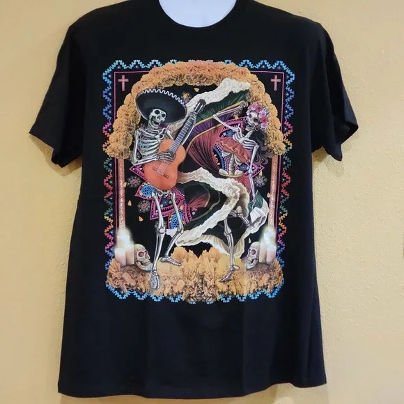 Spectra Shirts Day Of The Dead Dancing Skeleton Couple